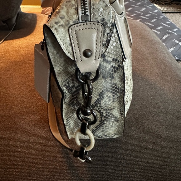 COACH ❤️ Kristin Embossed Python Leather Round Satchel Sage Shoulder Bag~NWT - Picture 8 of 11